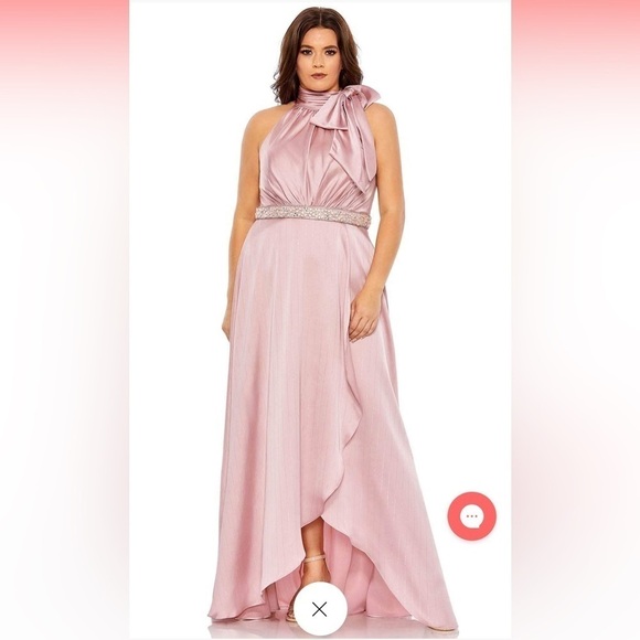 Mac Duggal 49578 Pleated Halter Neckline Evening Gown - Picture 1 of 14